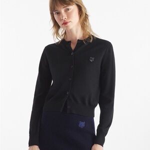 Madison Kitsune BOLD FOX HEAD PATCH CARDIGAN